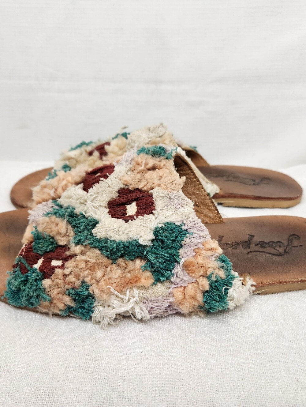 Free People Women's Yuma Woven Mule Sandals in Night Sand Size 39 / US 9